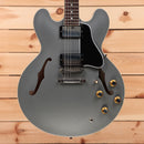 Gibson PSL-1961 ES-335 semi-hollow electric guitar Aged Silver Poly with dual humbuckers and gold hardware