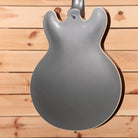 Gibson PSL-1961 ES-335 semi-hollow electric guitar Aged Silver Poly with Sparkling Burgundy back and sides