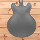 Gibson PSL-1961 ES-335 semi-hollow electric guitar Aged Silver Poly with f-holes and dual humbuckers