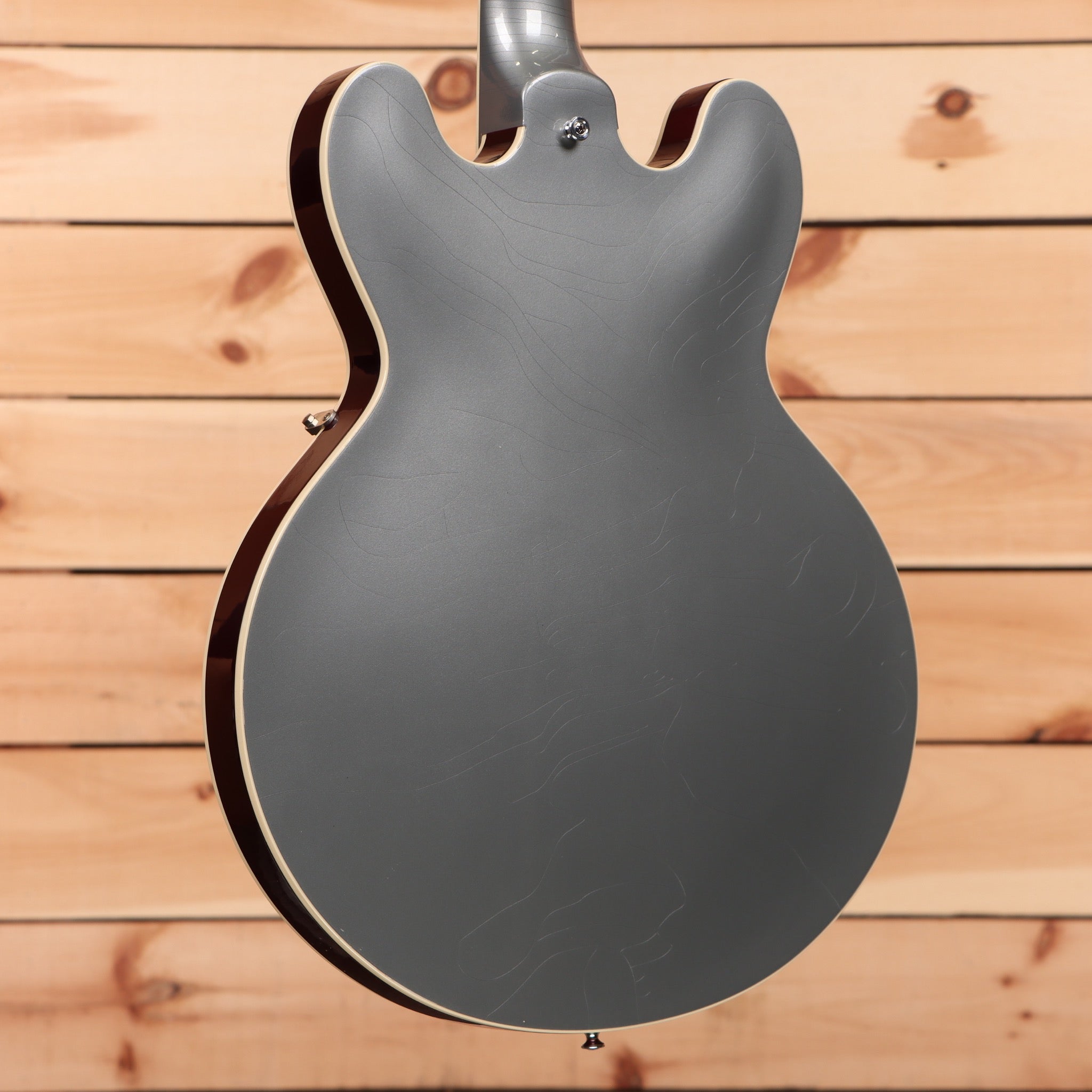 Gibson PSL-1961 ES-335 semi-hollow electric guitar Aged Silver Poly with cream binding and f-holes