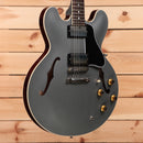 Gibson PSL-1961 ES-335 semi-hollow electric guitar aged silver poly with gold hardware and f-holes