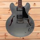Gibson PSL-1961 ES-335 semi-hollow electric guitar Aged Silver Poly with dual humbuckers and f-holes