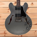 Gibson PSL-1961 ES-335 semi-hollow electric guitar Aged Silver Poly with f-holes and dual humbuckers