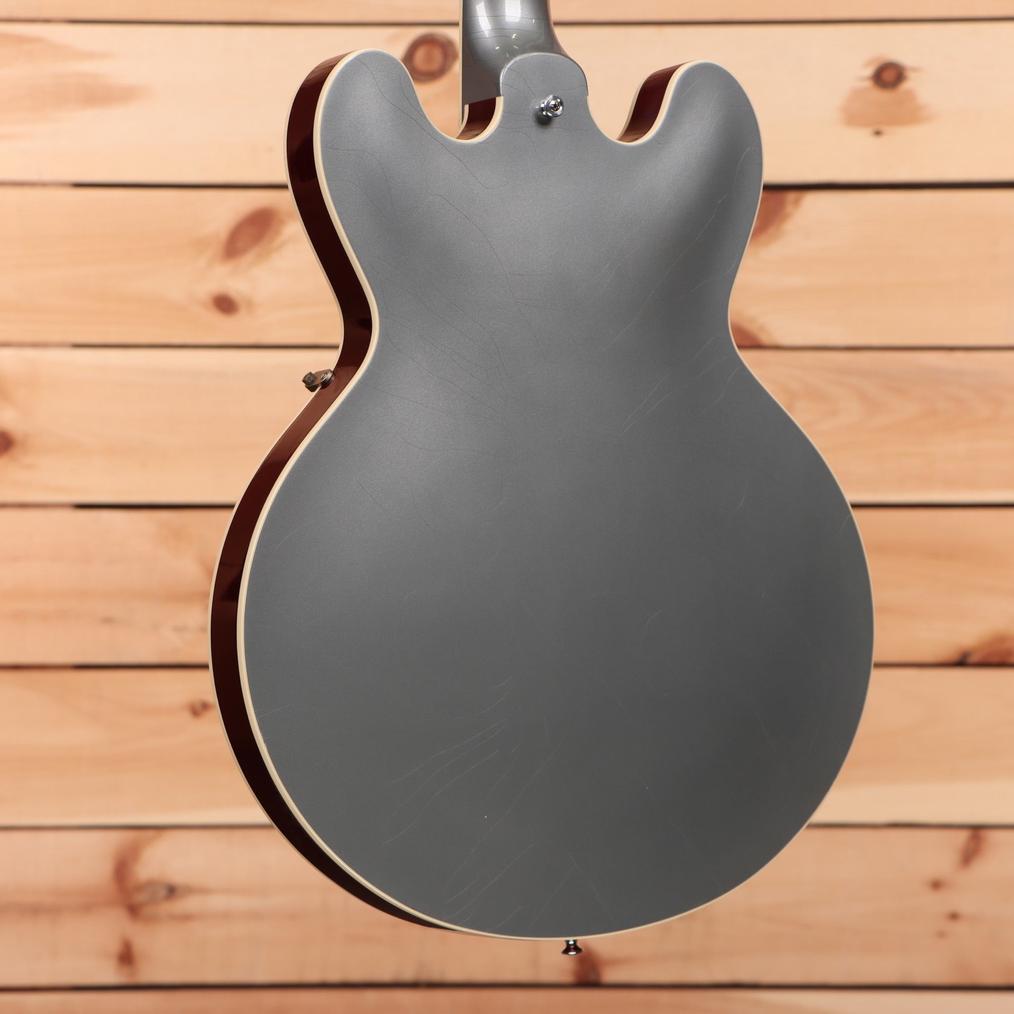 Gibson PSL-1961 ES-335 semi-hollow electric guitar Aged Silver Poly with semi-hollow body design