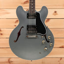 Gibson PSL-1961 ES-335 semi-hollow electric guitar Aged Silver Poly with dual humbuckers and f-holes