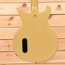 Gibson 1958 Les Paul Junior Double-Cut VOS electric guitar TV Yellow with P90 pickup and single cutaway design