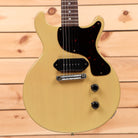 Gibson 1958 Les Paul Junior Double-Cut VOS electric guitar TV Yellow with P90 pickup and tortoiseshell pickguard