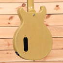 Gibson 1958 Les Paul Junior Double Cut VOS electric guitar TV Yellow with P90 pickup and semi-hollow body design