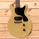 Gibson 1958 Les Paul Junior Double Cut VOS electric guitar TV Yellow with P90 pickup and semi-hollow body cutaway design