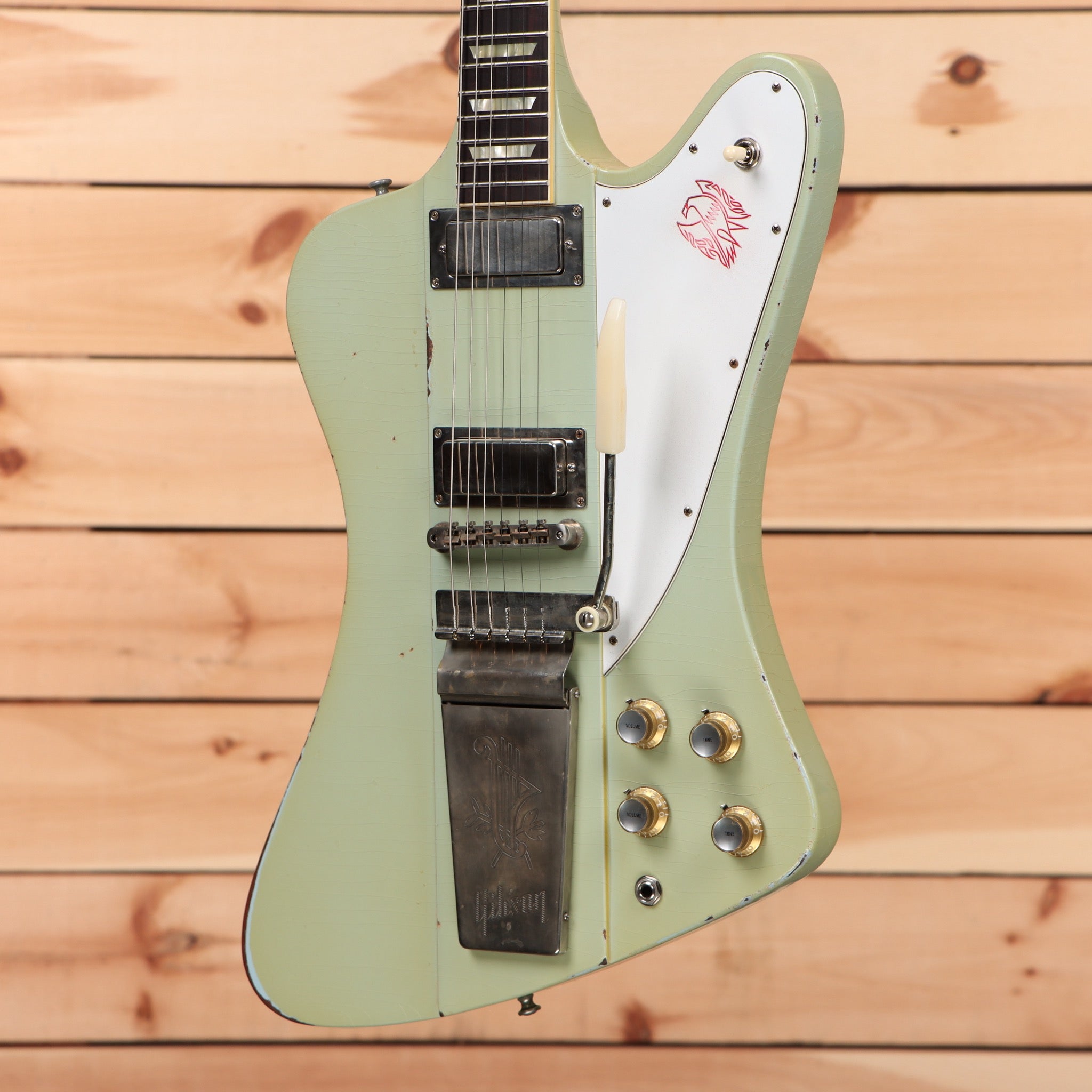 Gibson 1963 Firebird V electric guitar Antique Frost Blue with Maestro Vibrola and dual humbuckers