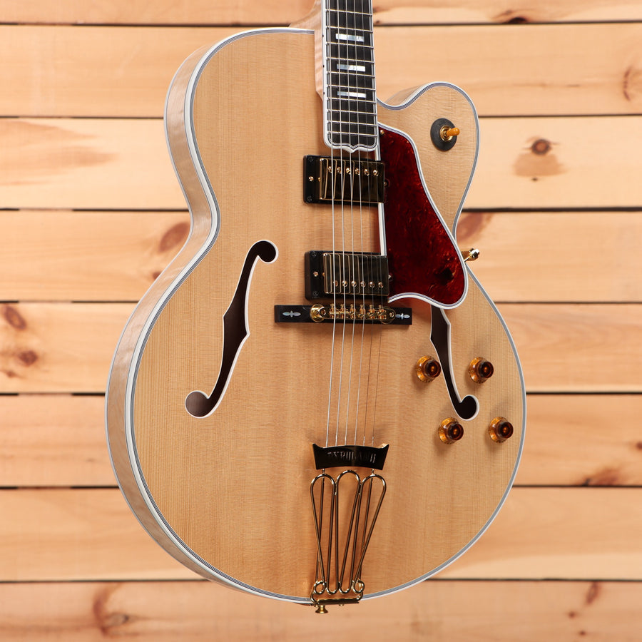 Gibson Byrdland semi-hollow electric guitar natural finish with dual humbuckers and gold hardware