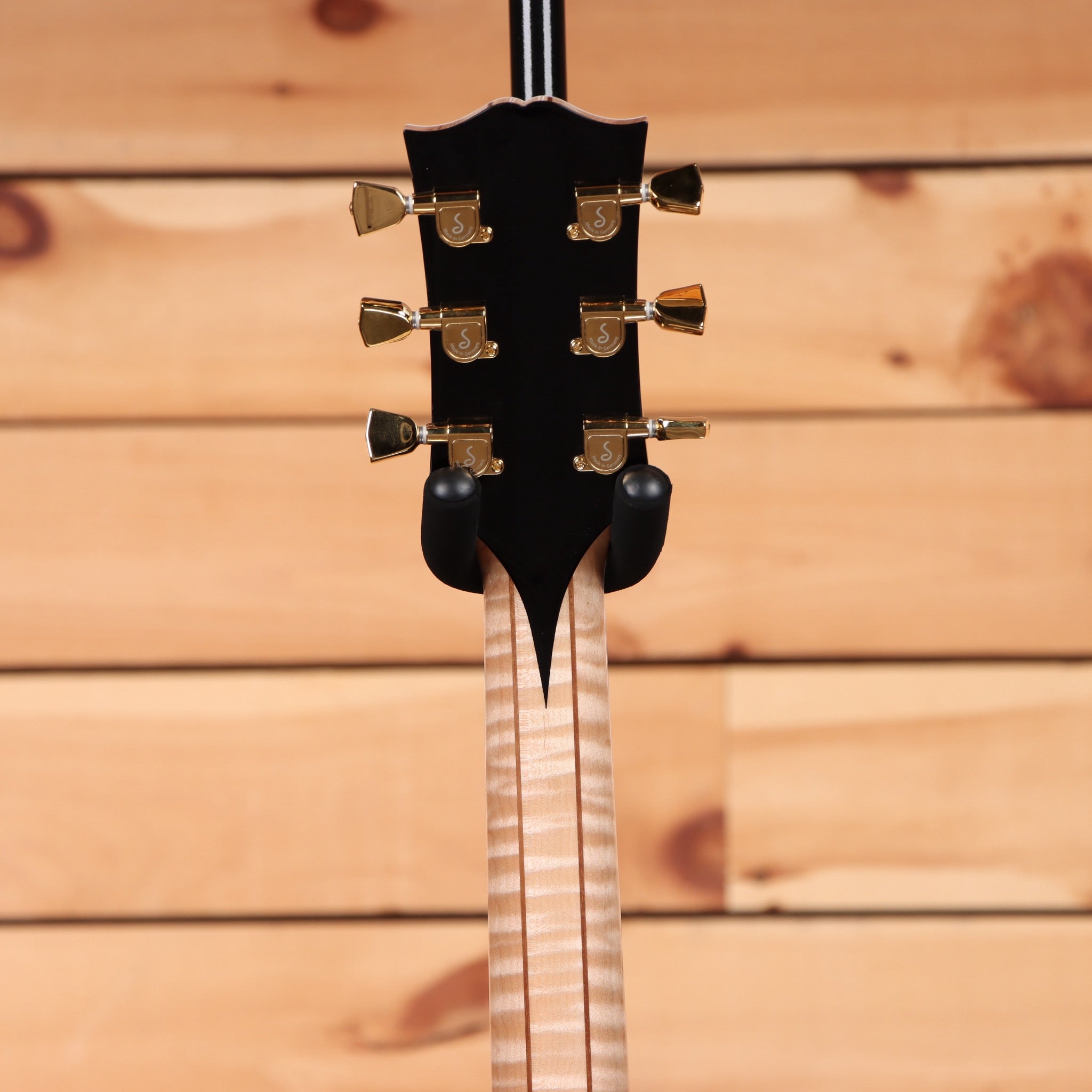 Gibson Byrdland semi-hollow electric guitar natural finish with gold tuning machines and maple neck