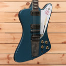 Gibson 1963 Firebird V electric guitar Pelham Blue aged finish with Maestro vibrato and dual humbuckers