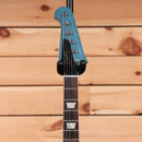 Gibson 1963 Firebird V electric guitar Pelham Blue with Maestro vibrola and rosewood fretboard