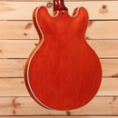 Gibson 1959 ES-355 light-aged semi-hollow electric guitar Watermelon Red with gold binding