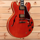 Gibson 1959 ES-355 semi-hollow electric guitar light aged watermelon red with dual humbuckers