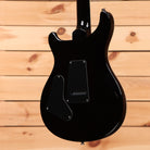 Paul Reed Smith SE Custom 24 black electric guitar with PRS body shape and dual humbucker pickups