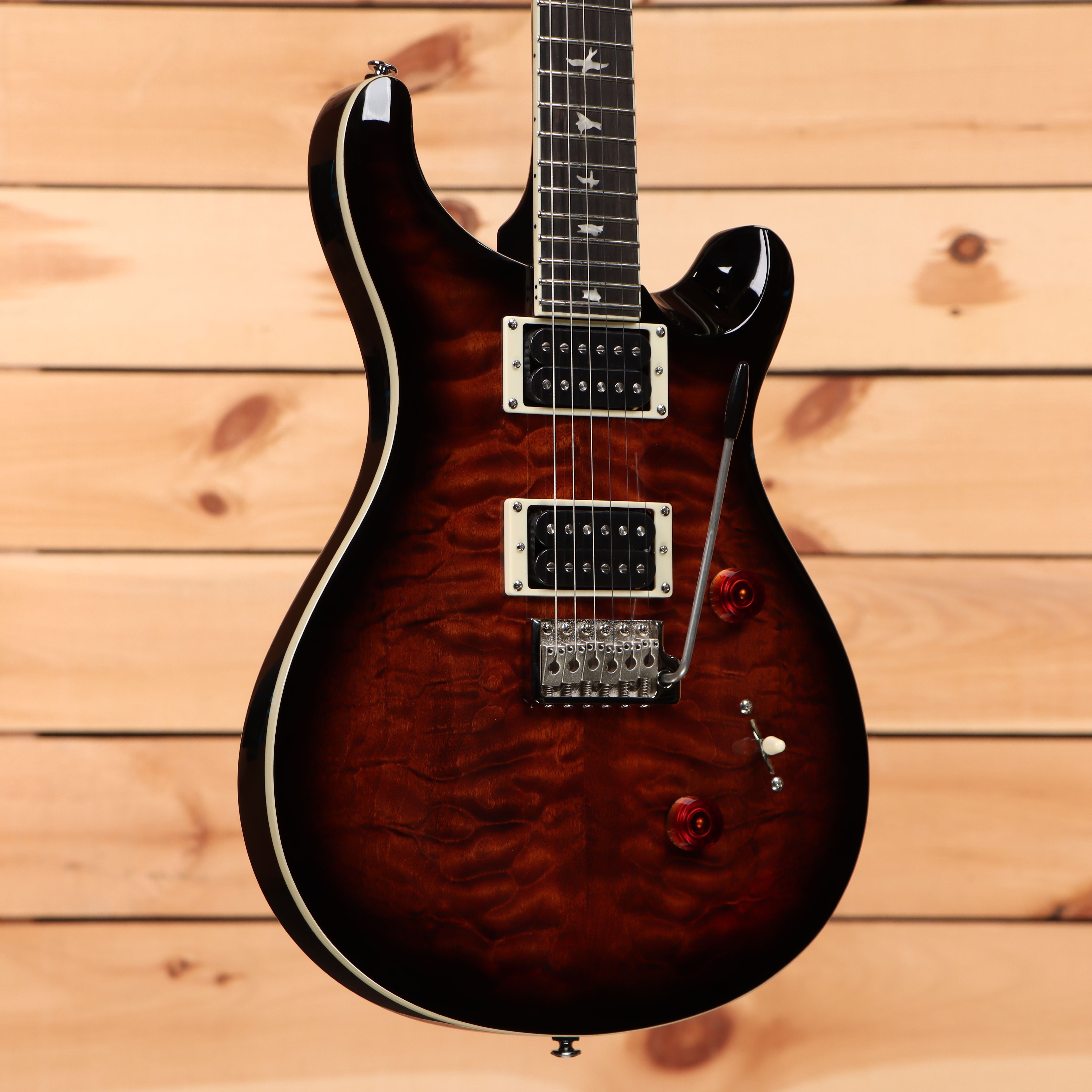 Paul Reed Smith SE Custom 24 electric guitar Black Gold Sunburst with dual humbucker pickups