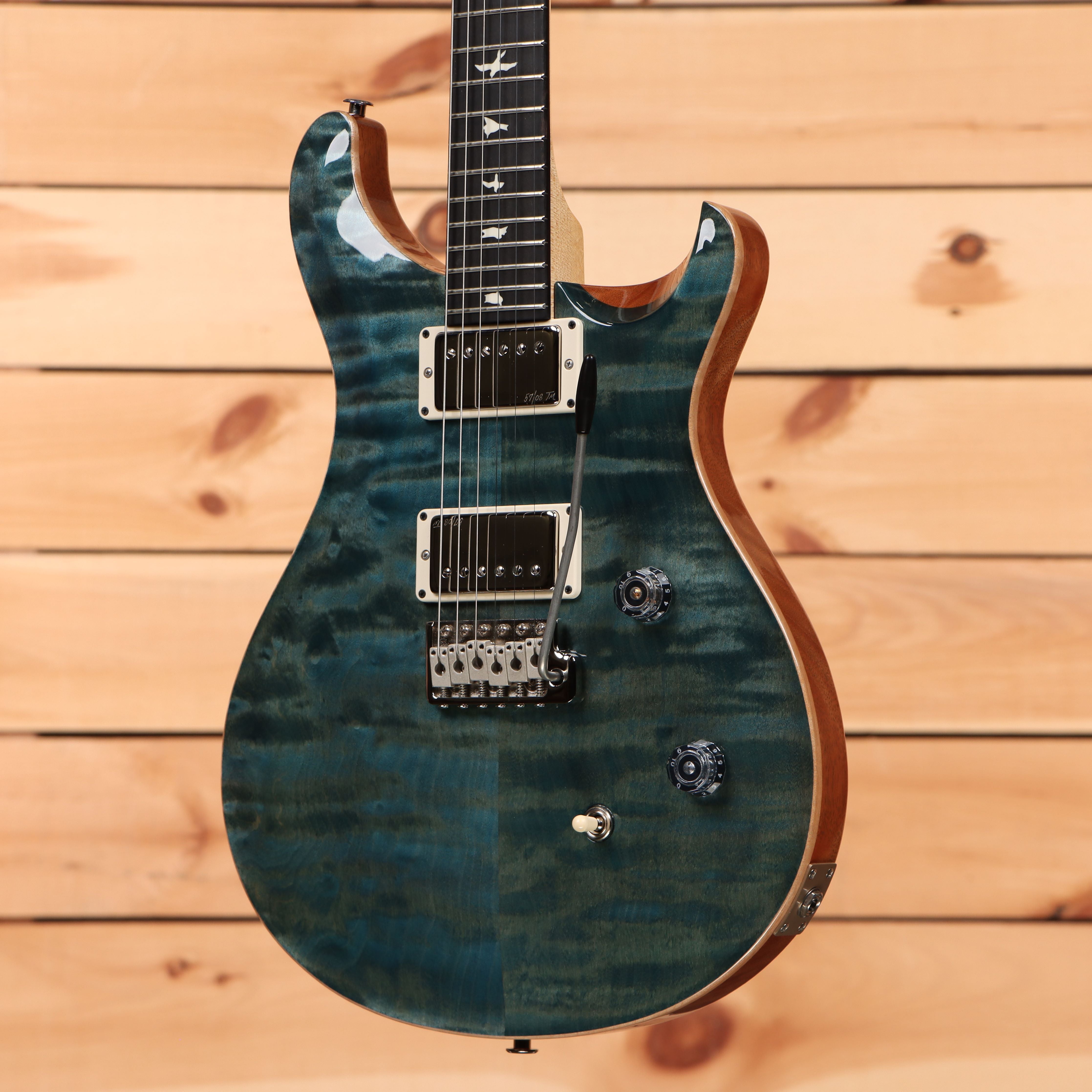 Paul Reed Smith Limited Righteous Run CE-24 electric guitar Blue Crab finish with dual humbuckers and tremolo bridge