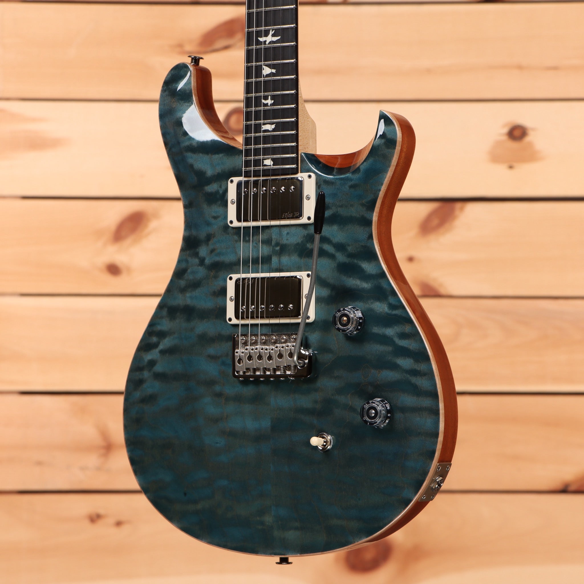 Paul Reed Smith Limited Righteous Run CE-24 electric guitar Blue Crab finish with dual humbuckers and tremolo bridge