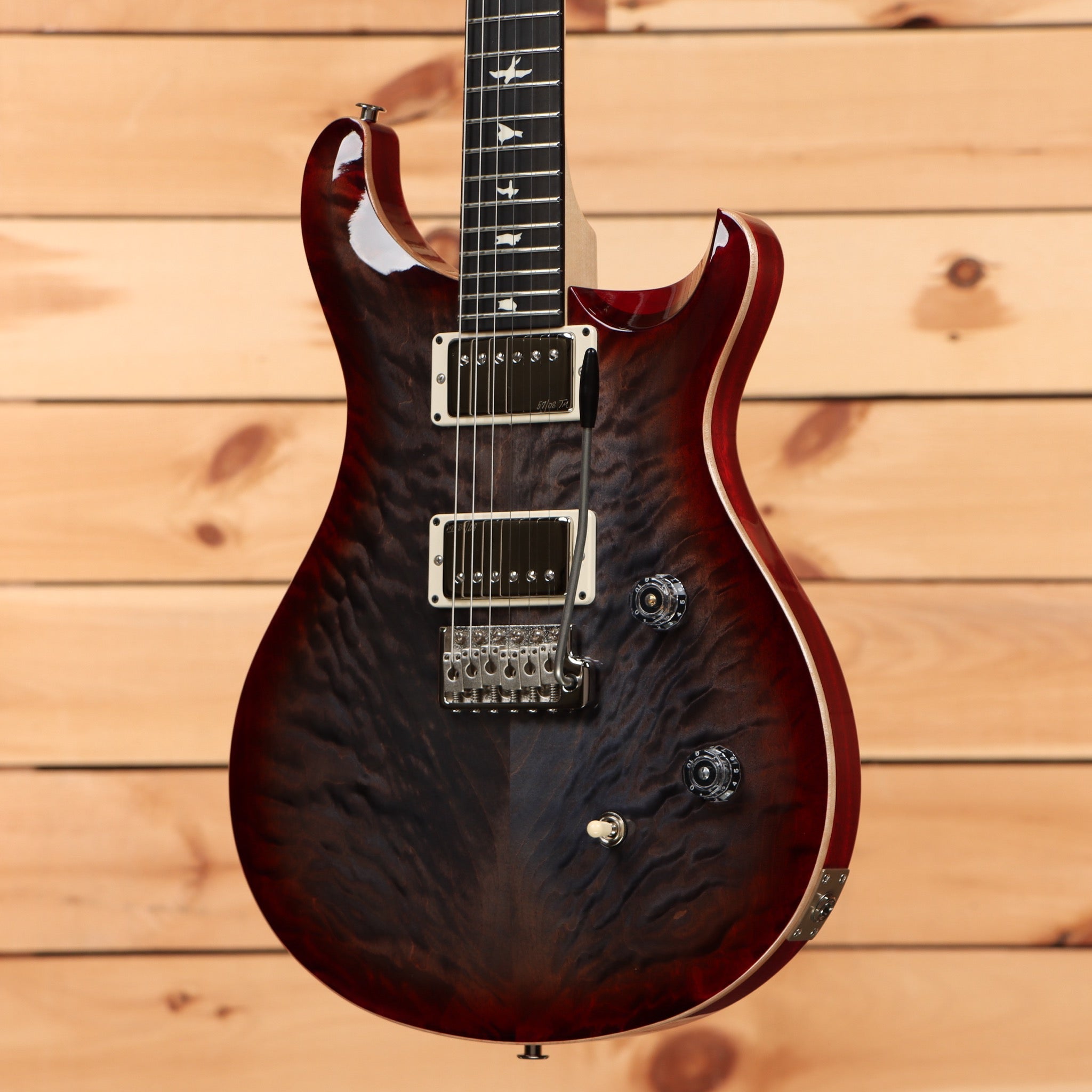 Paul Reed Smith Limited Righteous Run CE-24 electric guitar Black Cherry Burst with dual humbuckers and Floyd Rose tremolo