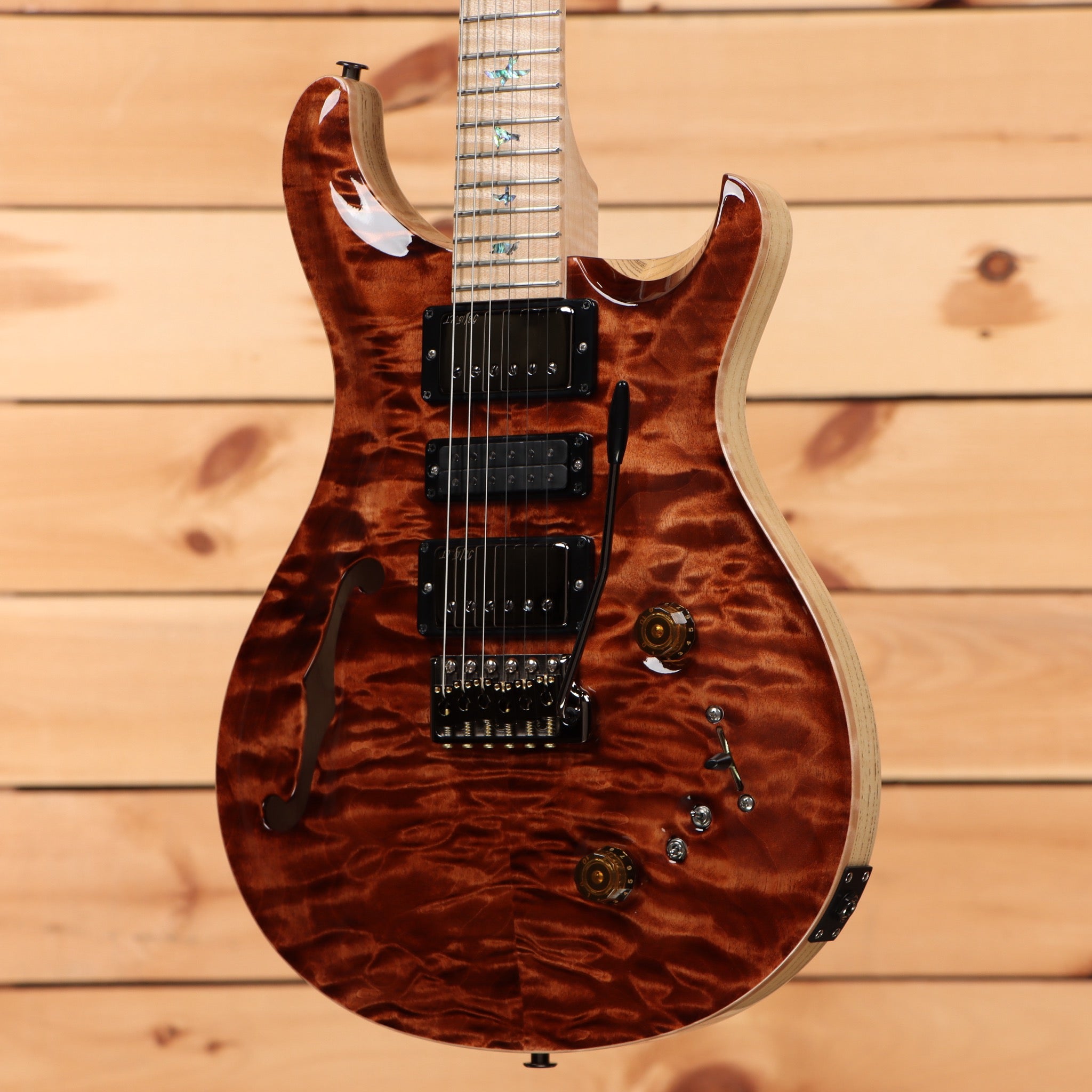 Paul Reed Smith Special semi-hollow electric guitar Copperhead with flamed maple top and black pickguard