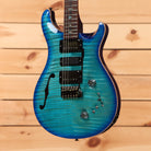 Paul Reed Smith Special Semi-Hollow electric guitar Makena Blue flamed maple top with f-hole and tremolo bridge