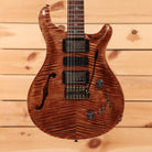 Paul Reed Smith Special semi-hollow electric guitar Copperhead flame with humbucker pickups and f-hole design
