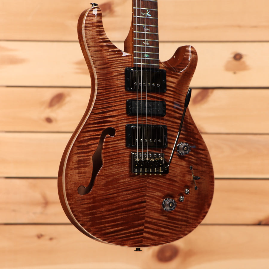 Paul Reed Smith Special semi-hollow electric guitar Copperhead flame finish with flamed maple top and f-hole cutaway