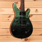 Paul Reed Smith Special semi-hollow electric guitar Trampas Green Fade with flame maple top and f-hole