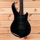 Ernie Ball Music Man Majesty 6 electric guitar Emerald Sky with teal quilted maple top