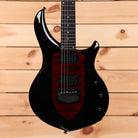 Ernie Ball Music Man Majesty 6 electric guitar Sanguine Red with flamed maple top and humbucker pickups