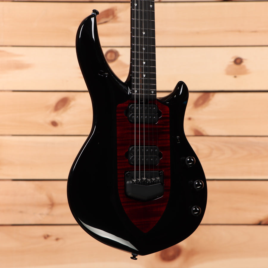 Ernie Ball Music Man Majesty 6 electric guitar Sanguine Red with flamed maple top and humbucker pickups