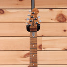 Ernie Ball Music Man JP15 Tiger Eye Quilt electric guitar with maple neck and black pickguard