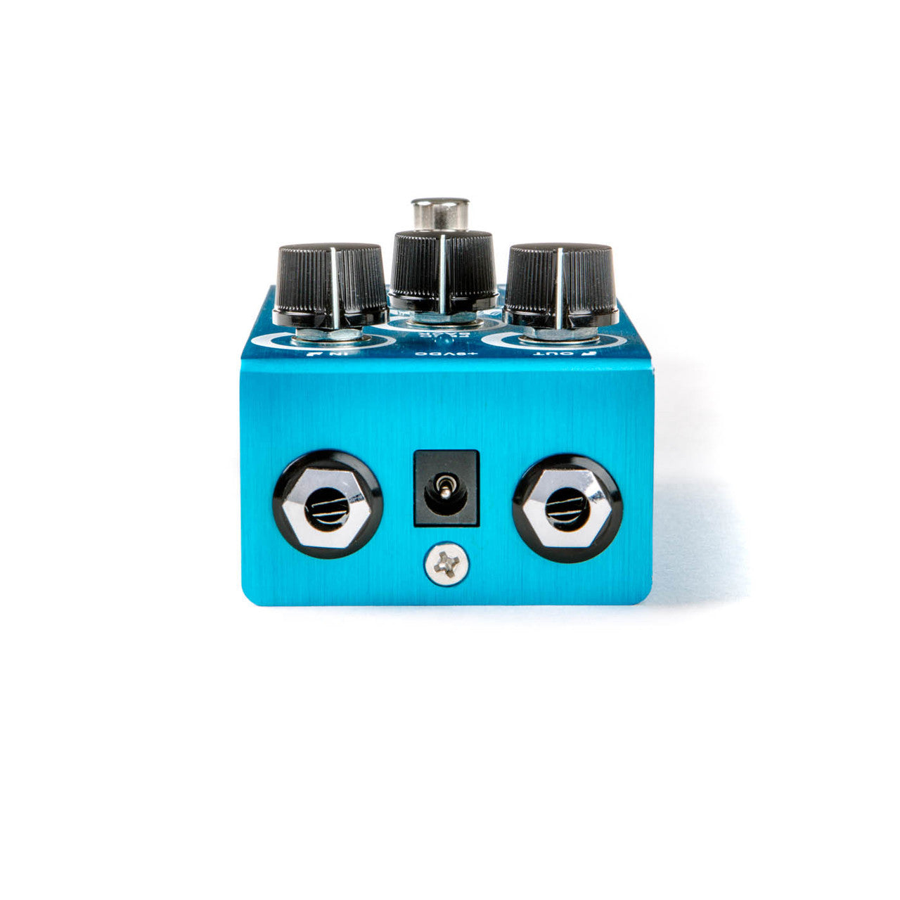 Way Huge Smalls Aqua Puss analog delay pedal aqua with three knobs and dual footswitches