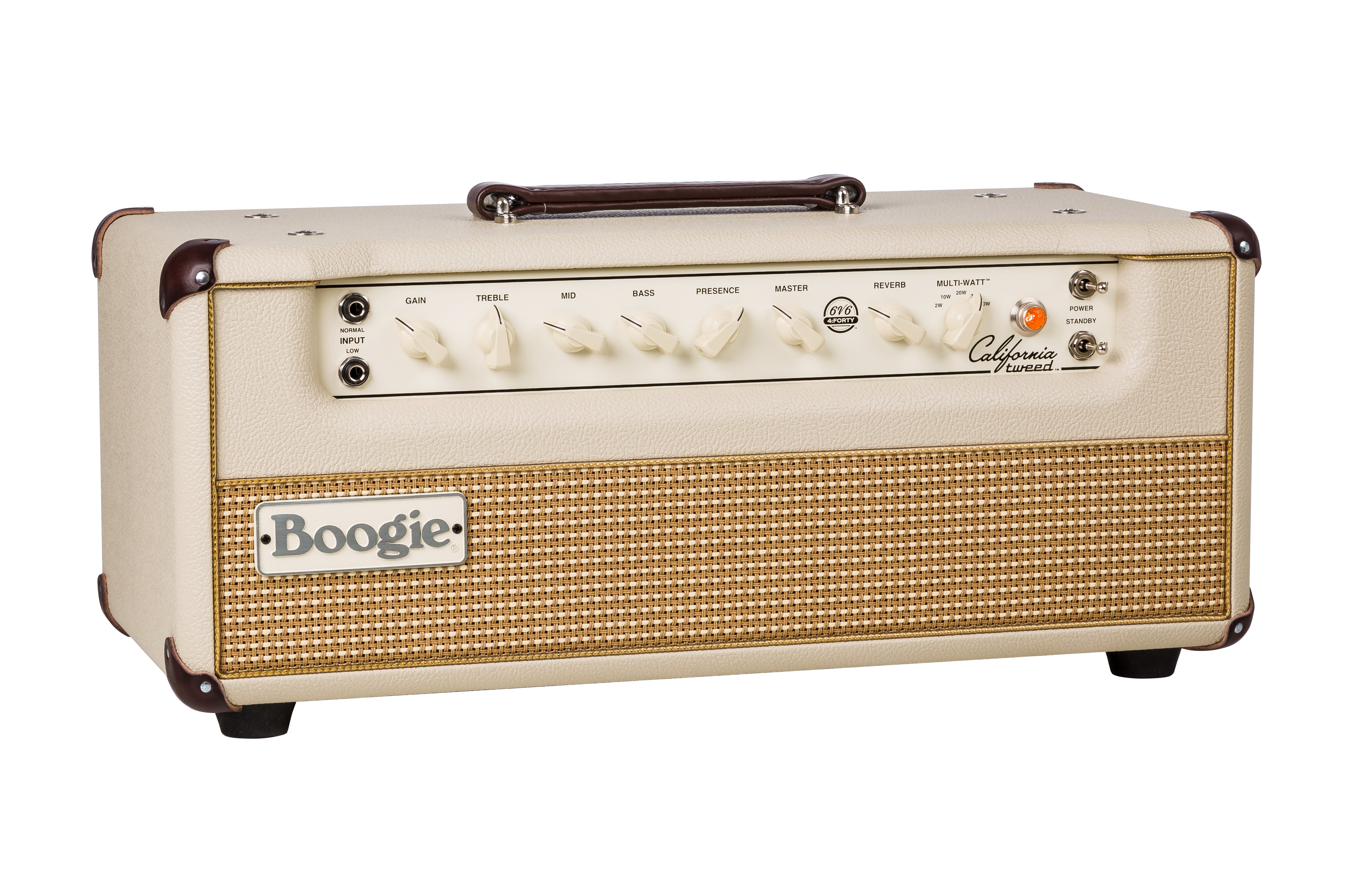 Mesa Boogie California Tweed 6V6 4:40 tube amp head with cream tolex and tan grille cloth