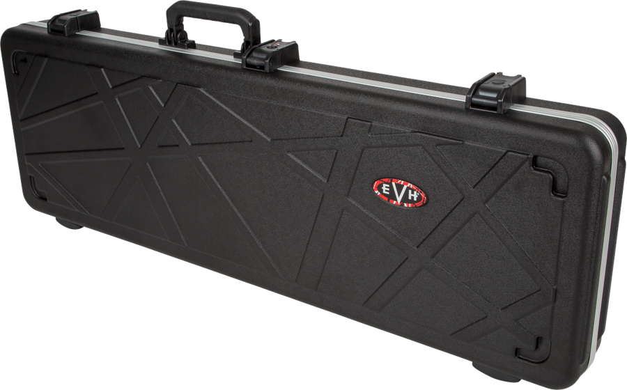 EVH Stripe Series black hardshell guitar case with molded protection and carry handles