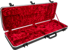 EVH Stripe Series black guitar case with red crushed velvet interior