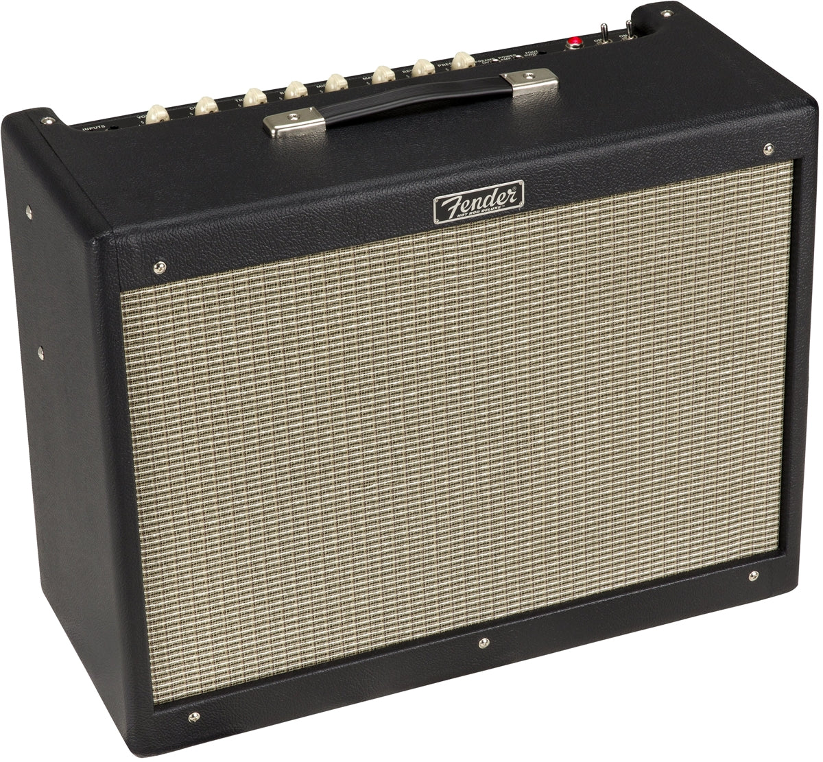 Fender Hot Rod Deluxe IV combo amplifier black textured vinyl cream grille cloth