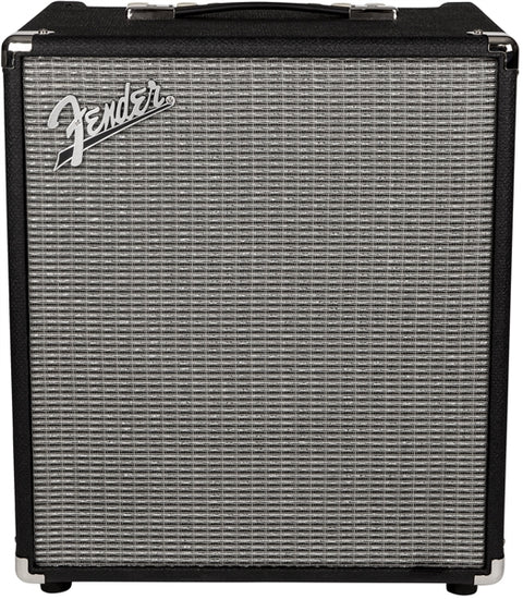 Fender Rumble 100 bass combo amplifier black with silver grille cloth