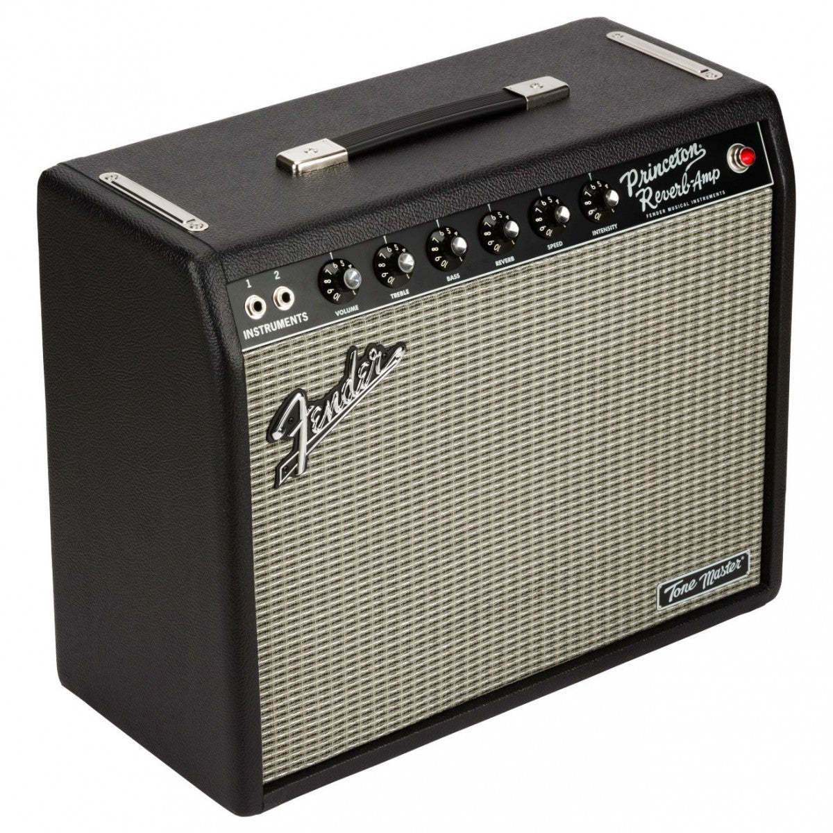 Fender Tone Master Princeton Reverb combo amplifier black with cream grille and dual input channels
