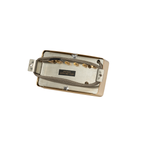 Gibson CustomBucker Underwound gold humbucker pickup with mounting ring and baseplate