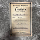 Eastman AC822CE natural acoustic guitar with certificate of authenticity and handcrafted construction details