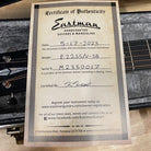 Eastman E22SS/V-SB semi-hollow electric guitar sunburst finish with gold hardware and f-holes