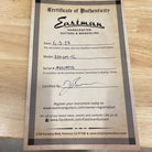 Eastman E20OM-TC dreadnought acoustic guitar natural finish with certificate of authenticity