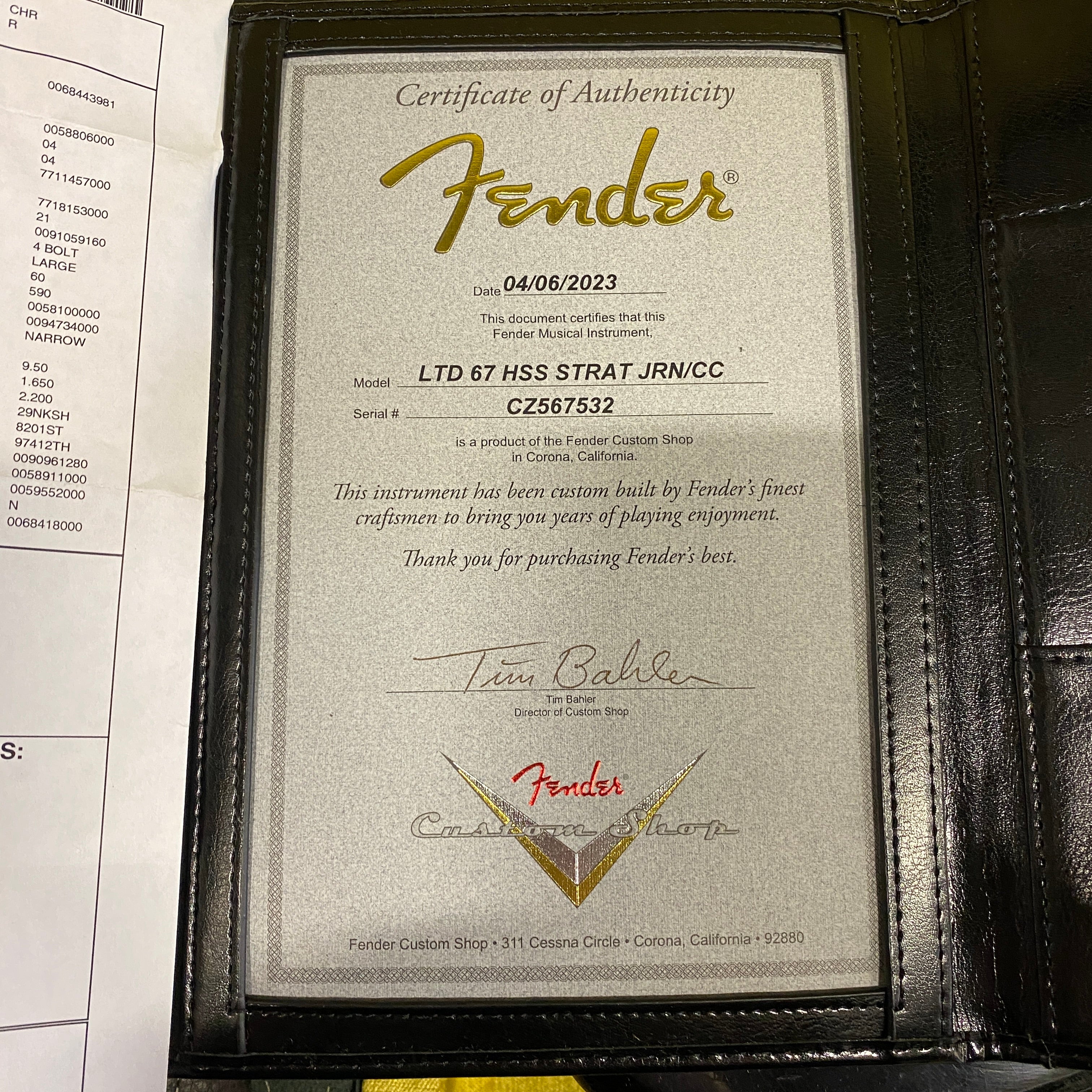 Fender Custom Shop Limited 1967 HSS Stratocaster Journeyman Relic electric guitar 3-Color Sunburst with certificate of authenticity