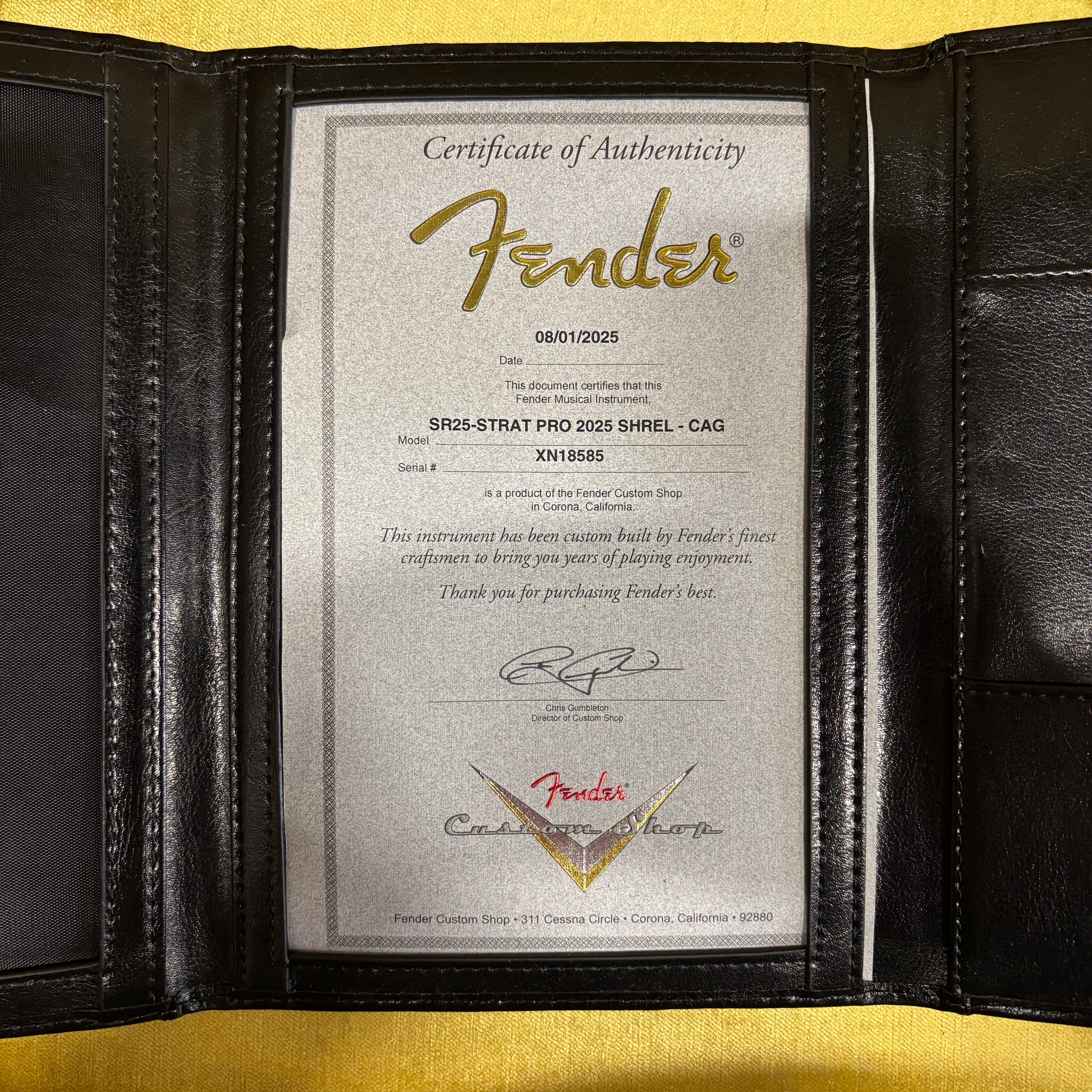 Fender Custom Shop Stratocaster Pro electric guitar Candy Green with Certificate of Authenticity