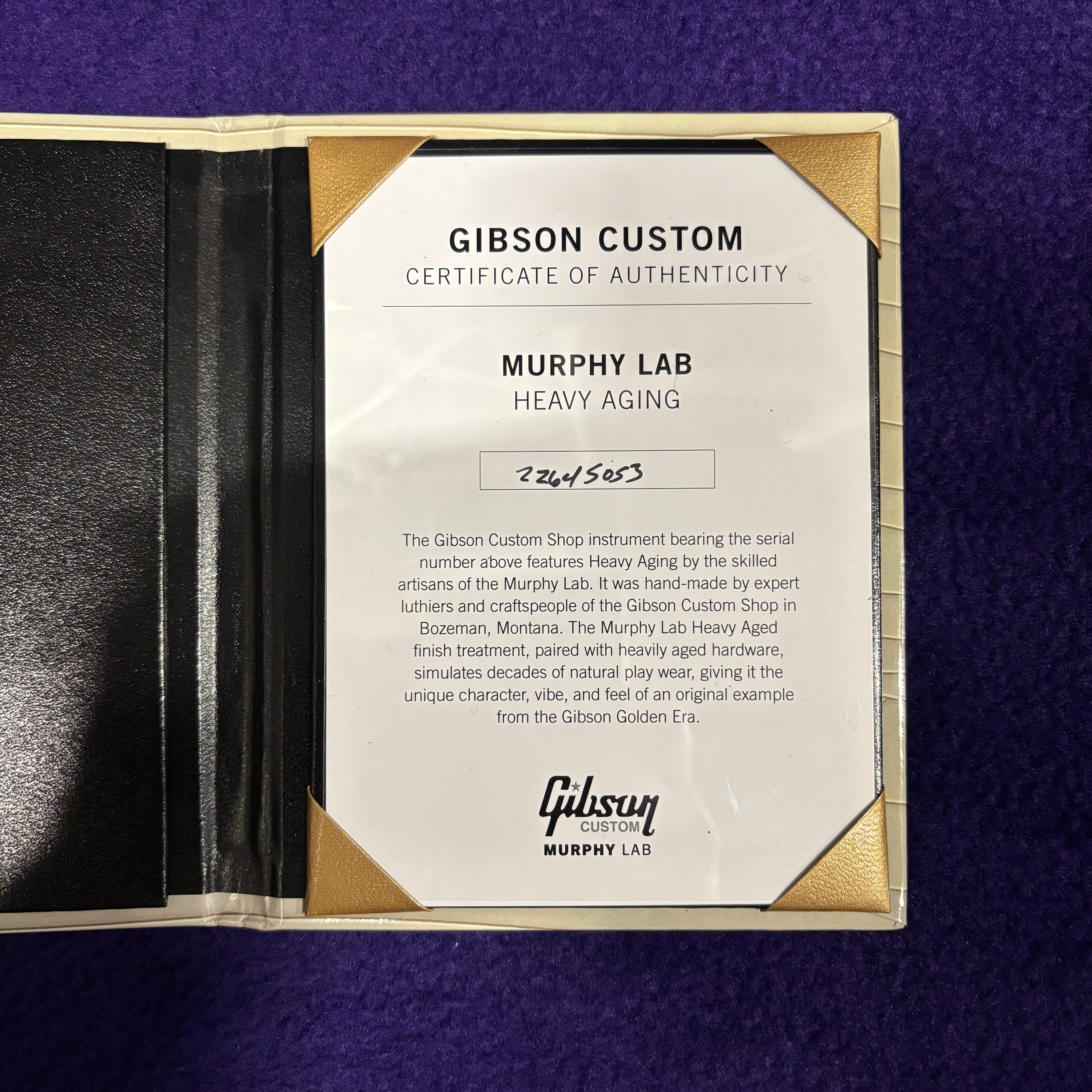 Gibson Custom Murphy Lab 1942 Banner J-45 acoustic guitar heavy aged vintage sunburst with certificate of authenticity