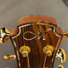 Maestro Private Collection Victoria pre-owned acoustic guitar natural finish with gold tuning machines and abalone binding