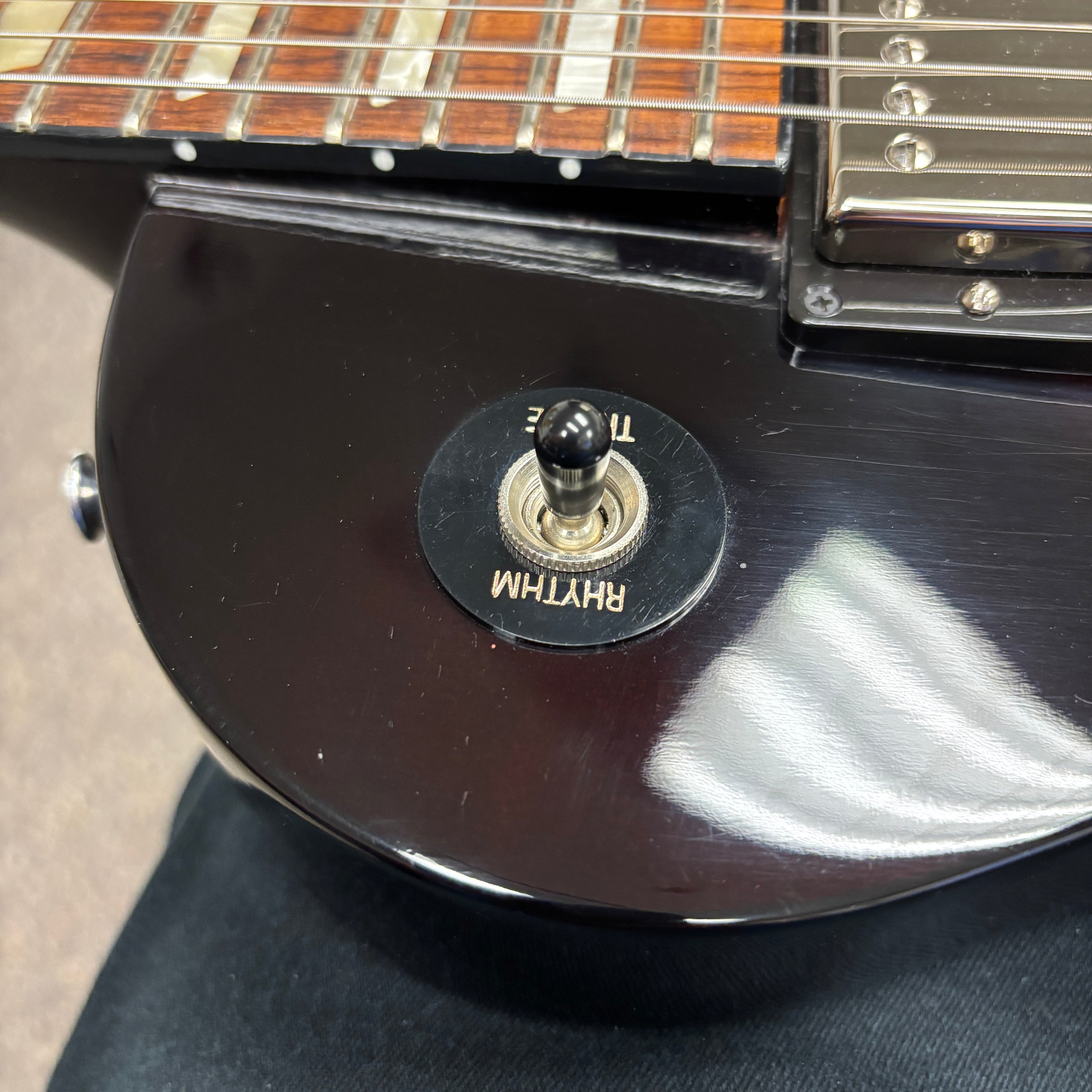 Pre-owned Gibson Memphis ES-Les Paul semi-hollow electric guitar sunburst finish with dual humbuckers